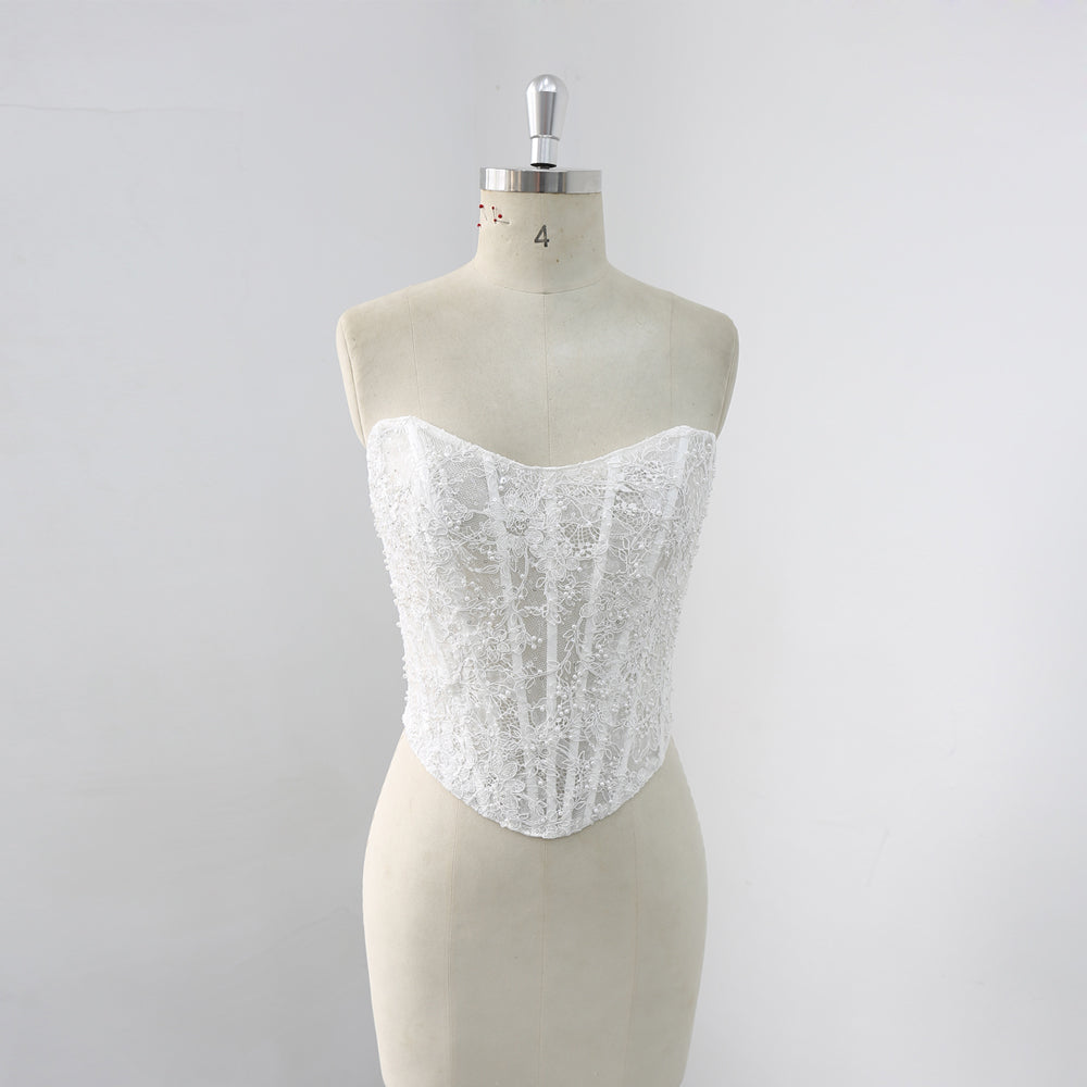 Lace Corset with Bones Wedding Dress Inner Wear Grils Shapewear Body RESTRAINT Bodice of Bride Ivory / 6 Lace Corset with Bones Wedding Dress Inner Wear Grils Shapewear Body RESTRAINT Bodice of Bride Ivory / 6