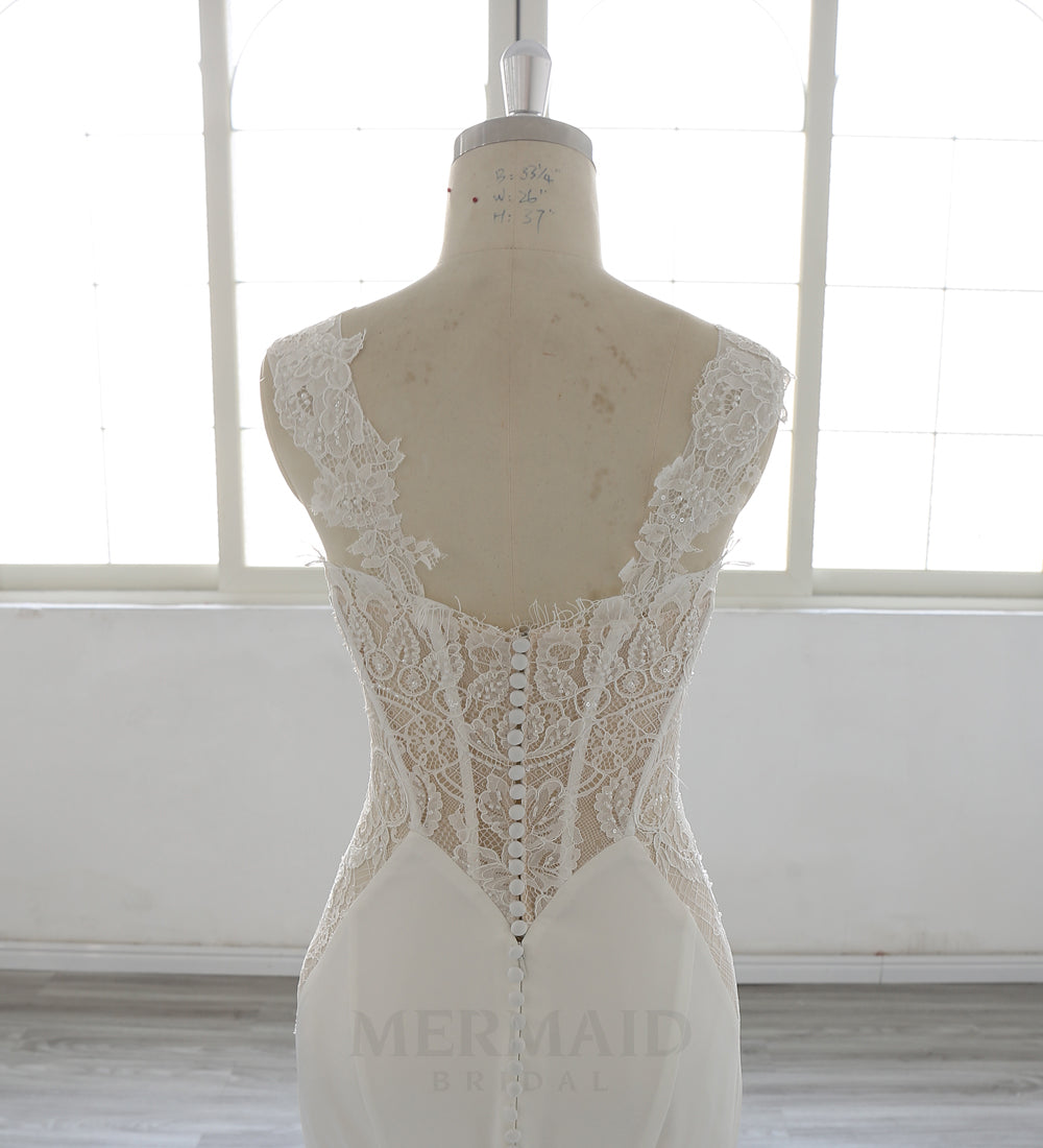 New Sweetheart Court Train Beaded 2 in 1 detachable Wedding Dress 2025
