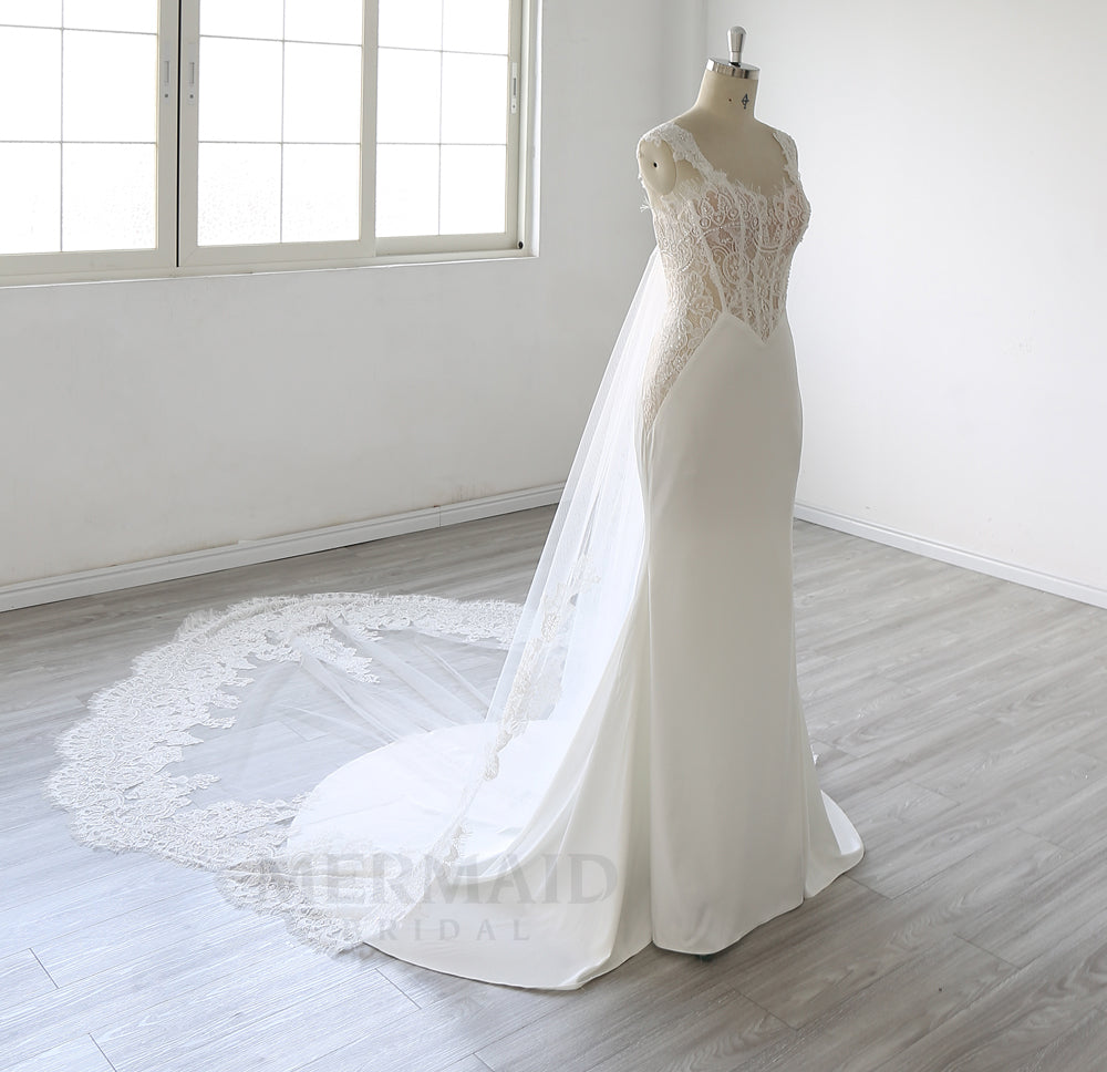 New Sweetheart Court Train Beaded 2 in 1 detachable Wedding Dress 2025