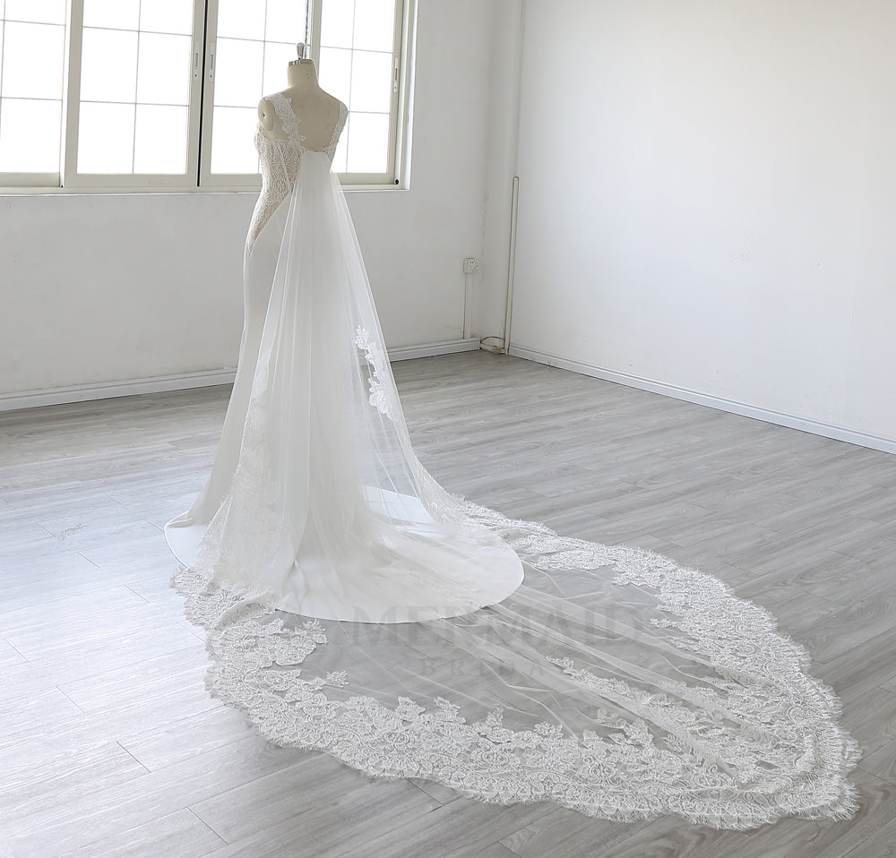 New Sweetheart Court Train Beaded 2 in 1 detachable Wedding Dress 2025