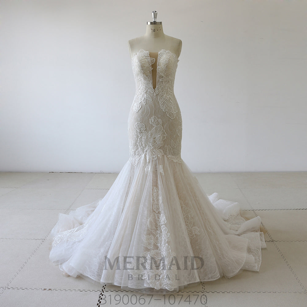 New Lace Mermaid Wedding Dress