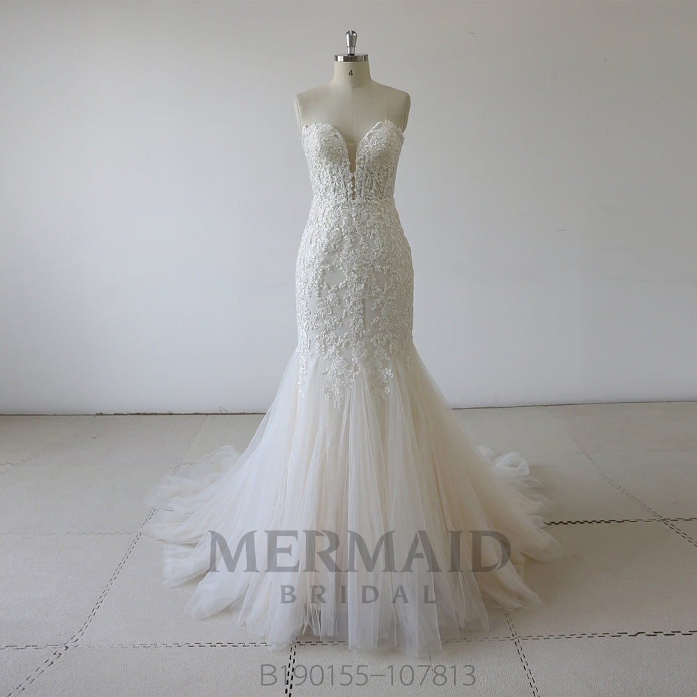 Sweetheart Lace Mermaid Wedding Dress