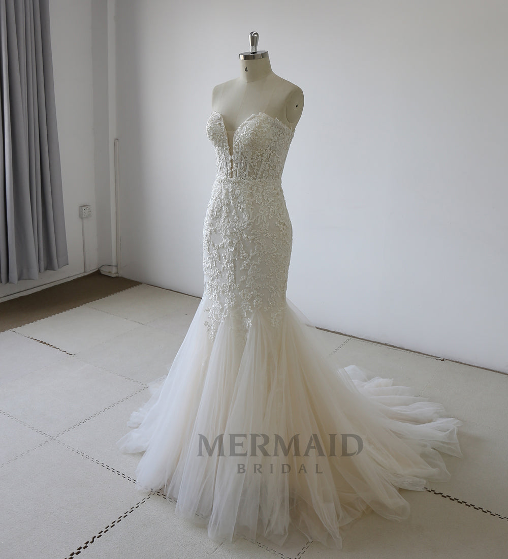 Sweetheart Lace Mermaid Wedding Dress
