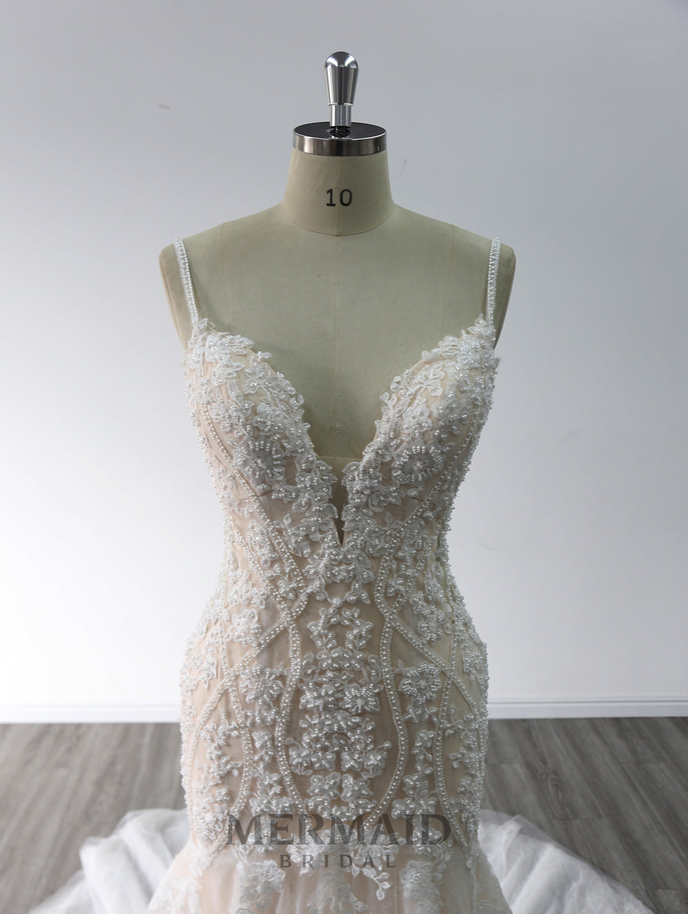 Sexy Beaded Lace Mermaid Wedding Dress
