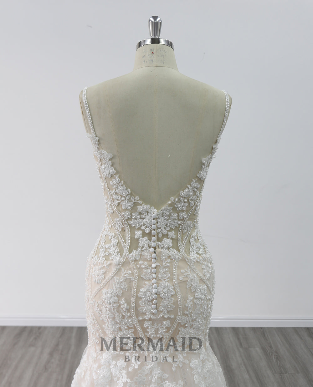 Sexy Beaded Lace Mermaid Wedding Dress