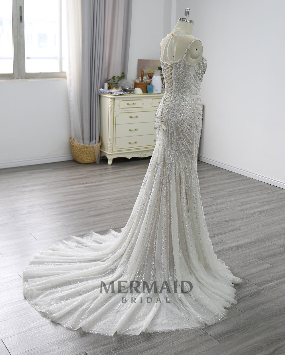 New Heavy Beading Mermaid Wedding Dress