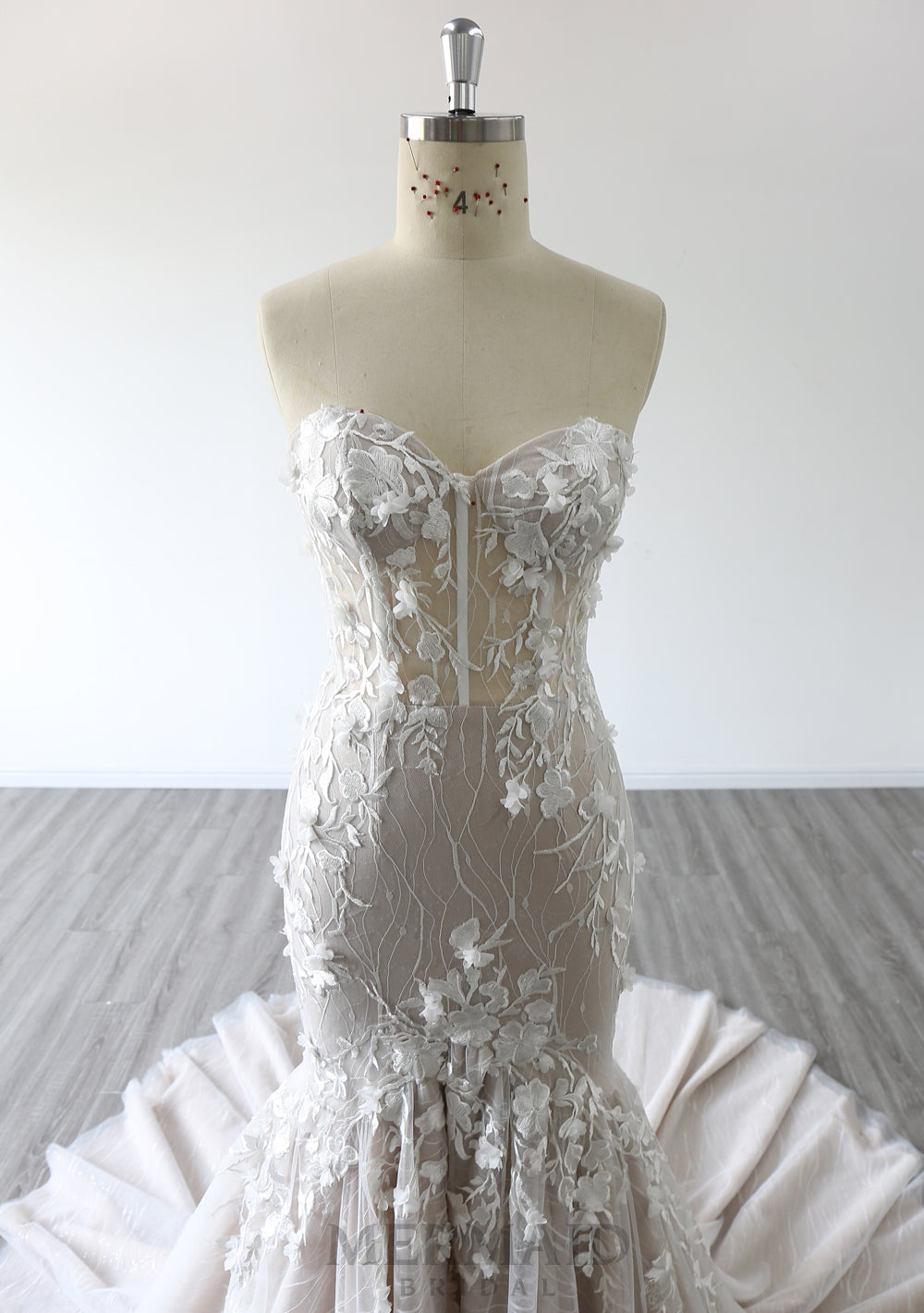 Illusion Lace Corset Mermaid Wedding Dress 2023