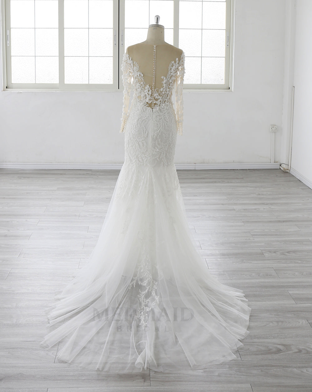 Luxury 3D Lace Flowers Lace V Neck Court Train 2 in 1 detachable Wedding Dress 2025