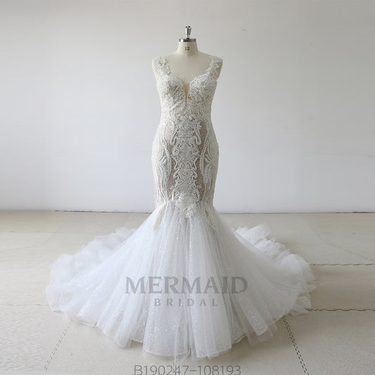Regular Straps Sweetheart Mermaid Wedding Dress