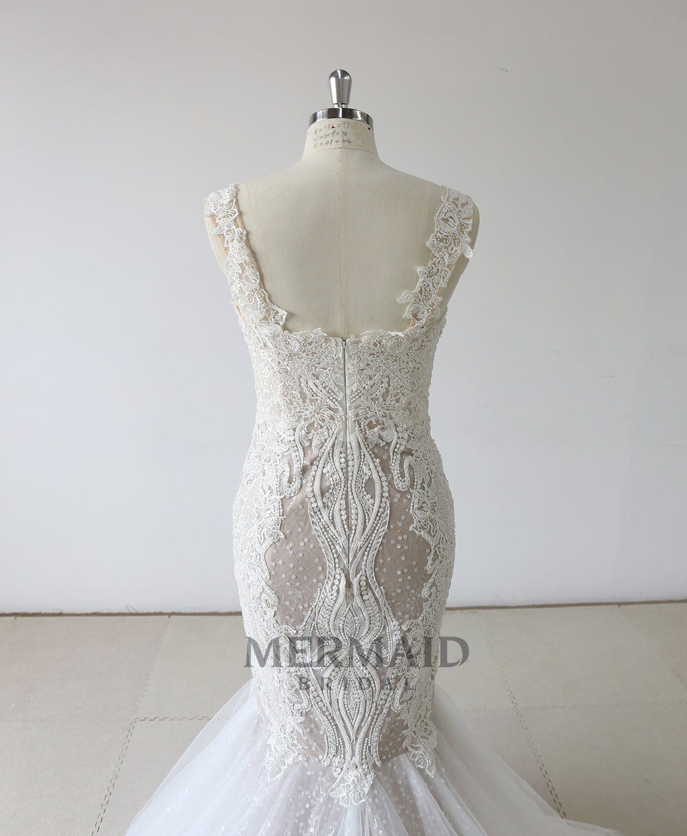 Regular Straps Sweetheart Mermaid Wedding Dress
