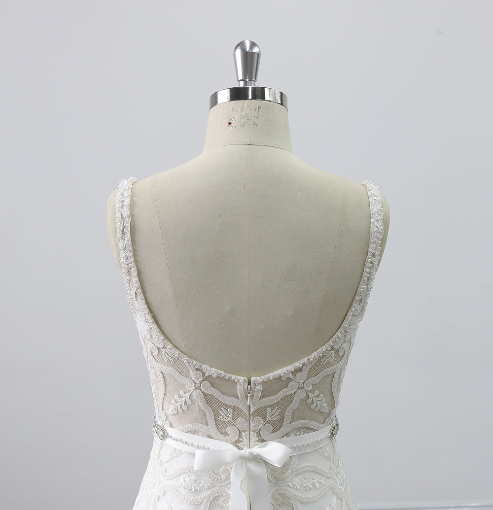 New Beaded Lace Mermaid Wedding Dress