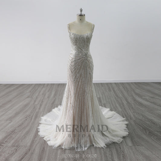 New Heavy Beading Mermaid Wedding Dress