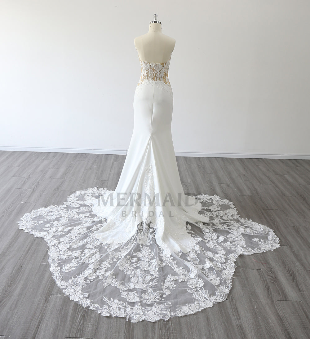 Sweetheart Bridal Gown Mermaid Wedding Dress 2023 With Long Trains