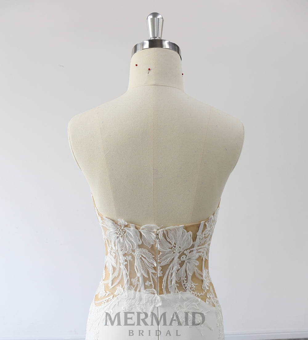 Sweetheart Bridal Gown Mermaid Wedding Dress 2023 With Long Trains